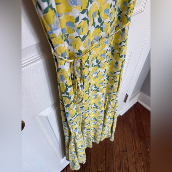 LOFT Sunny Floral Linen-Blend Midi Dress | Size Large | Flowy & Feminine - Picture 7 of 9
